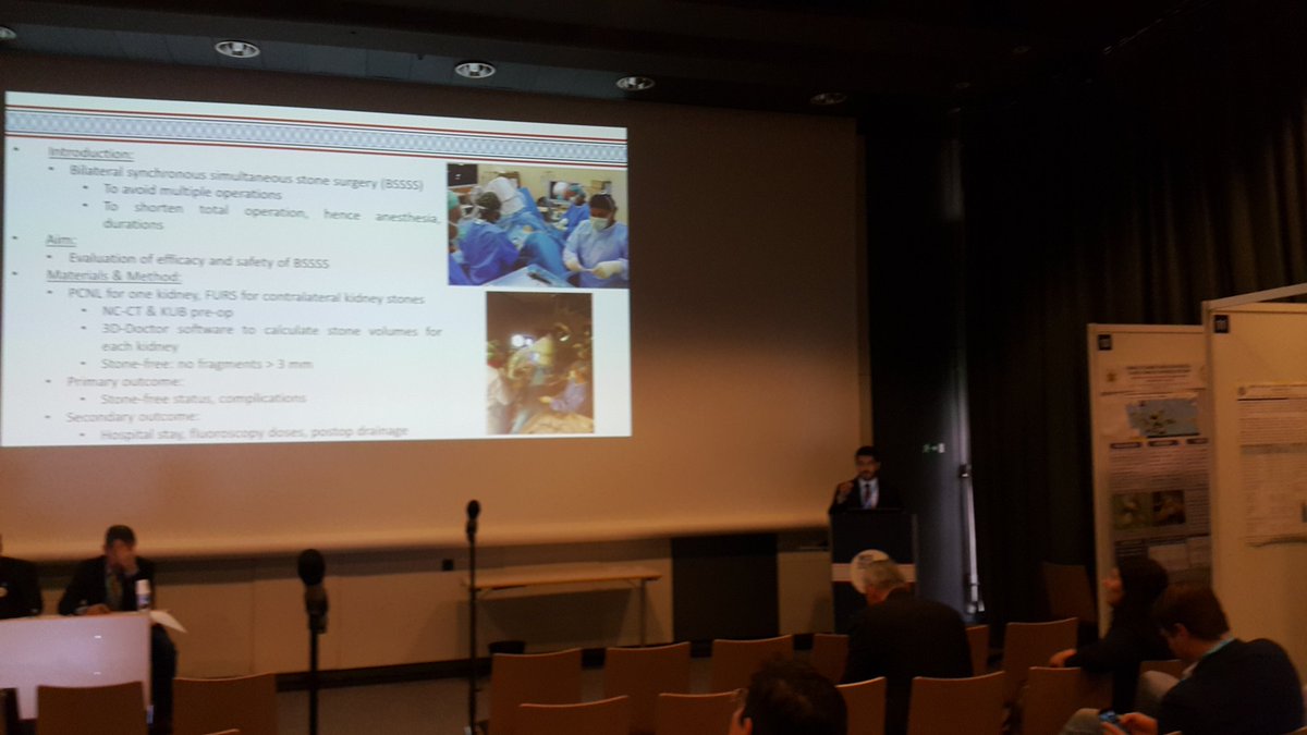 ytanidir's tweet photo. Our bilateral simultaneous endoscopic stone surgery (#BSES) (one side RIRS and other side supine PCNL) is presented by @dremresener #WCE18 https://t.co/l4RImMKU08