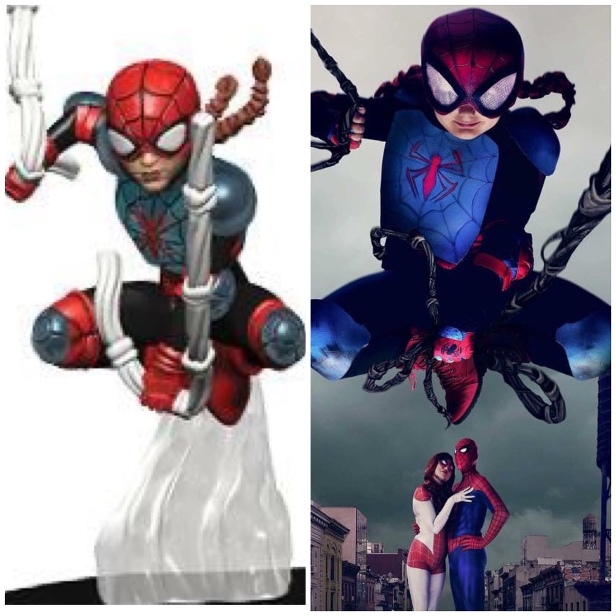 LilHQCosplay's tweet photo. Loving that #heroclix came out with a Spiderling!
Now the hunt begins for the magic box that holds #AnnieMay 😊 
#WizKids #spiderling #AnnieMay #spiderman #spinneret #renewyourvows #marvel #fierce #girlpower #webslinger #spiderverse #lookalike #SuperSenses #spidermanfamily https://t.co/EHyv5UrWsK