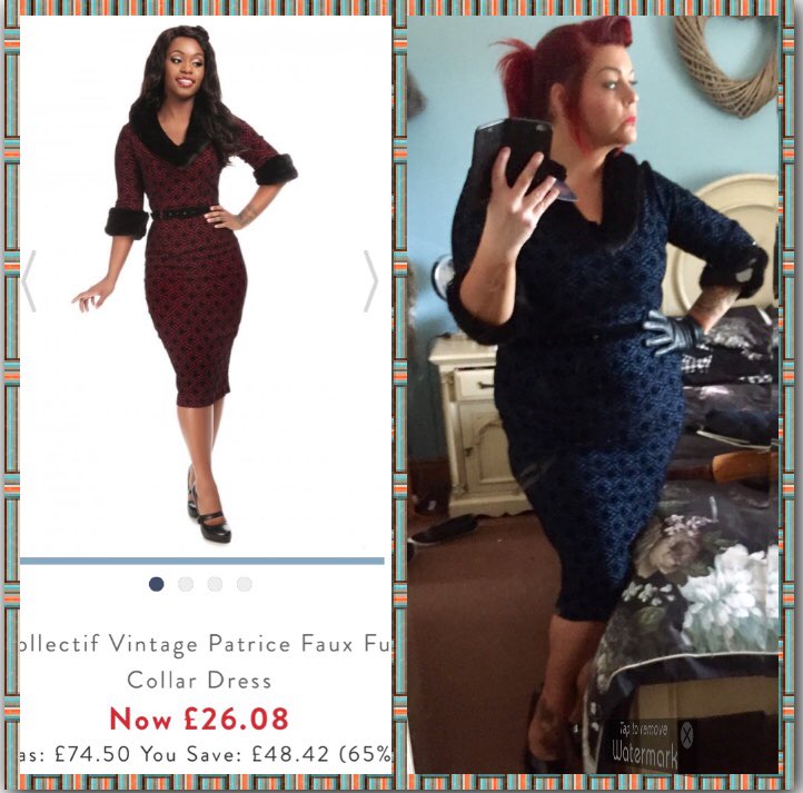 Proof that us #plusSize ladies can rock a #FittedDress this beaut is from @CollectifLondon #Collectif & it’s 75% off too perfect for #Autumn 
#Vintage #bodyPositive  #WiggleDress #PencilDress