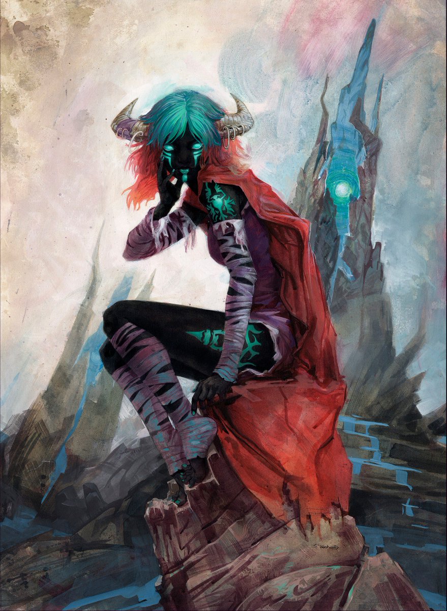 fwoshy's tweet image. The art of Kanna might be one of my favorites in @PlayArtifact. These were done by the legendary Scott M. Fischer, check out his instagram for more of his amazing work: instagram.com/scottmfischer/