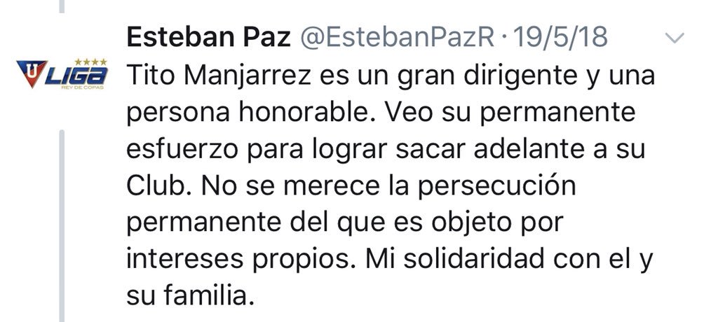 LosNachosEC's tweet photo. El gato Garcés el 2019 a liga...

“Manjarrez y su permanente esfuerzo de sacar a liga adelante” 👏👏👏👏 https://t.co/C7v7lowNn3