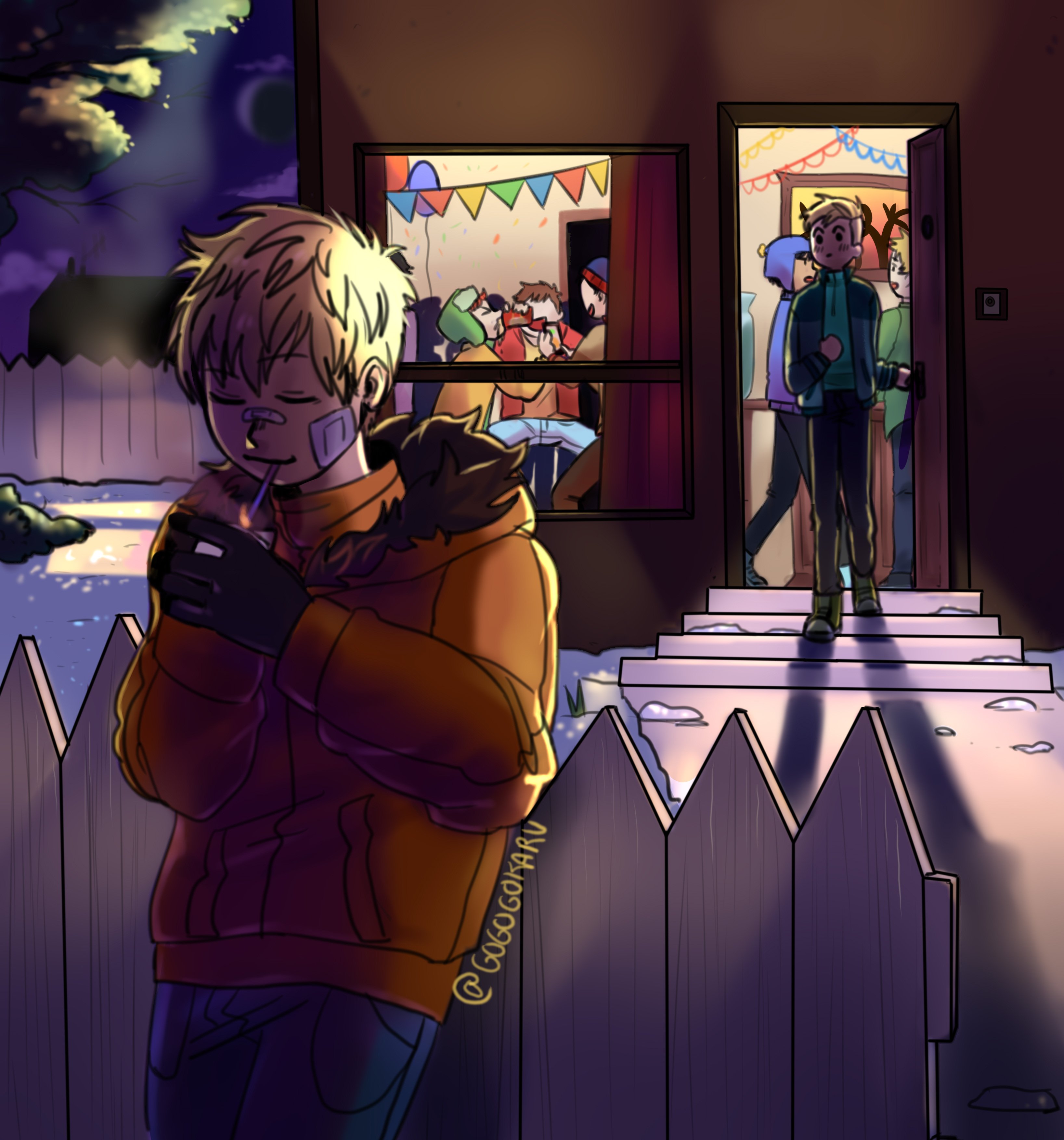 Karu on X: "I wasn't able to draw anything for Kenny's nor Butters birthday  so I indulged myself with this drawing 🎂🎁🎉 #southpark #Butters #Kenny  https://t.co/WzSOPmPFow" / X