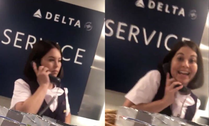 TheRoot's tweet photo. A Delta Airlines employee called the cops on a black woman asking questions because she claims she did not know what else to do: https://t.co/cN9fO1rav9 https://t.co/7Vl0tWuMur