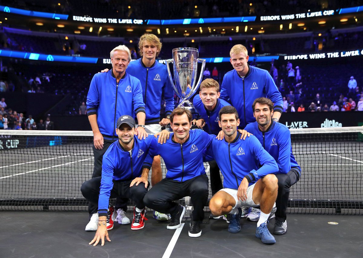 usopen's tweet photo. Twice as nice.

#TeamEurope hoists the #LaverCup 🏆 for the 2nd year!

Goodnight, Chicago... https://t.co/zRJY8hp65Y
