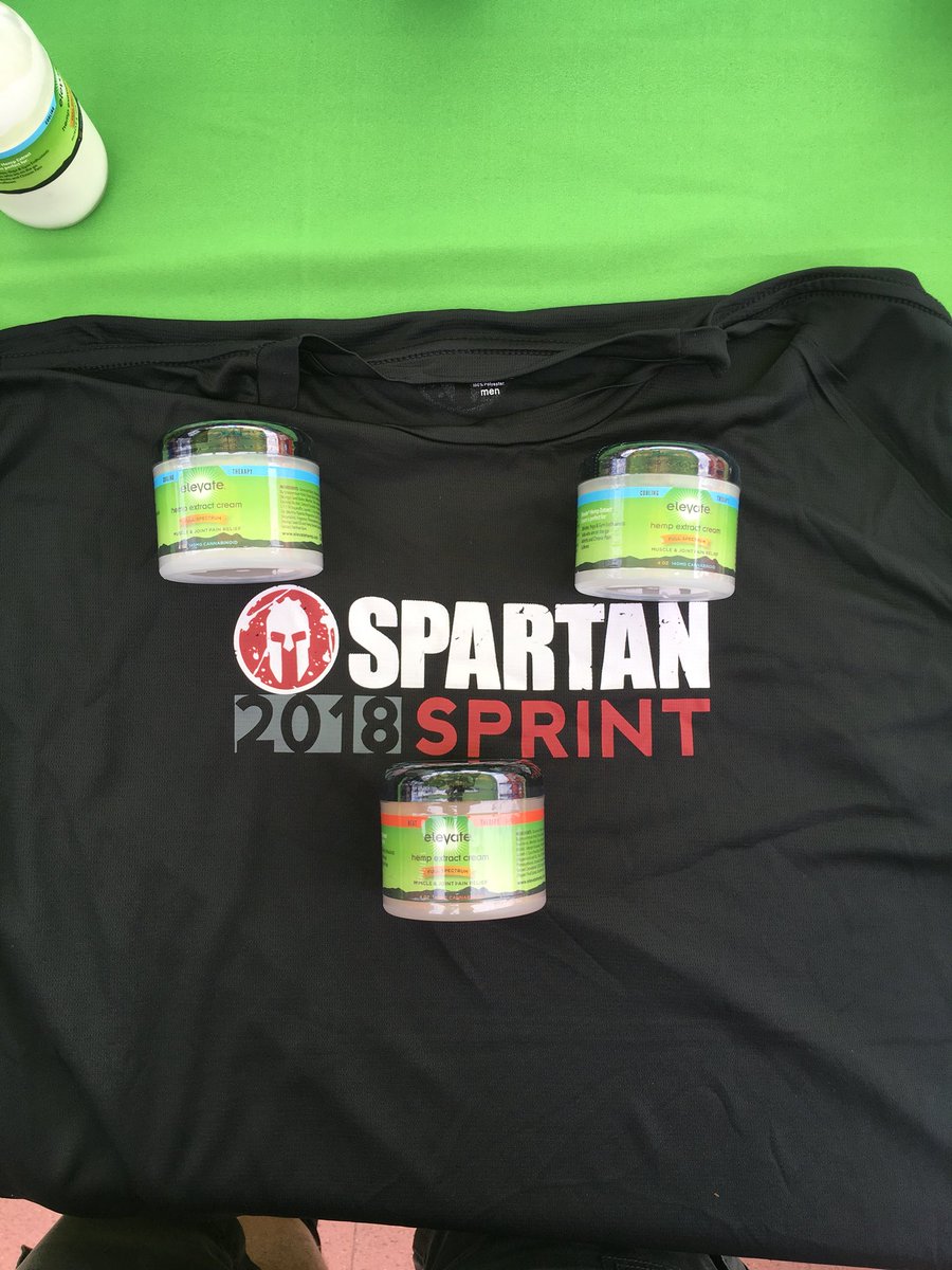 Elevatehemp's tweet photo. @hellogramsly we are wanting to work with you, check out our new muscle pain relief cream! We are the official CBD partner of Spartan Race. https://t.co/Aa4tPNs2mm