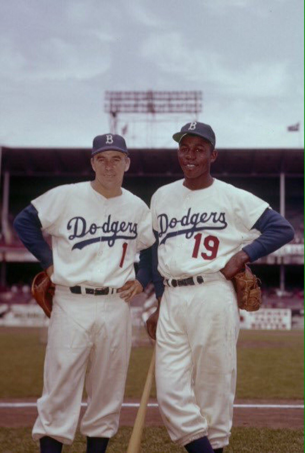 Tom's Old Days on X: “Old Days”Brooklyn Dodger Captain Pee Wee Reese with  his new DP partner,Jim Gilliam before a 1953 game at Ebbets Field.#MLB  #Dodgers⁠ ⁠ #Brooklyn #NYC #1950s  /