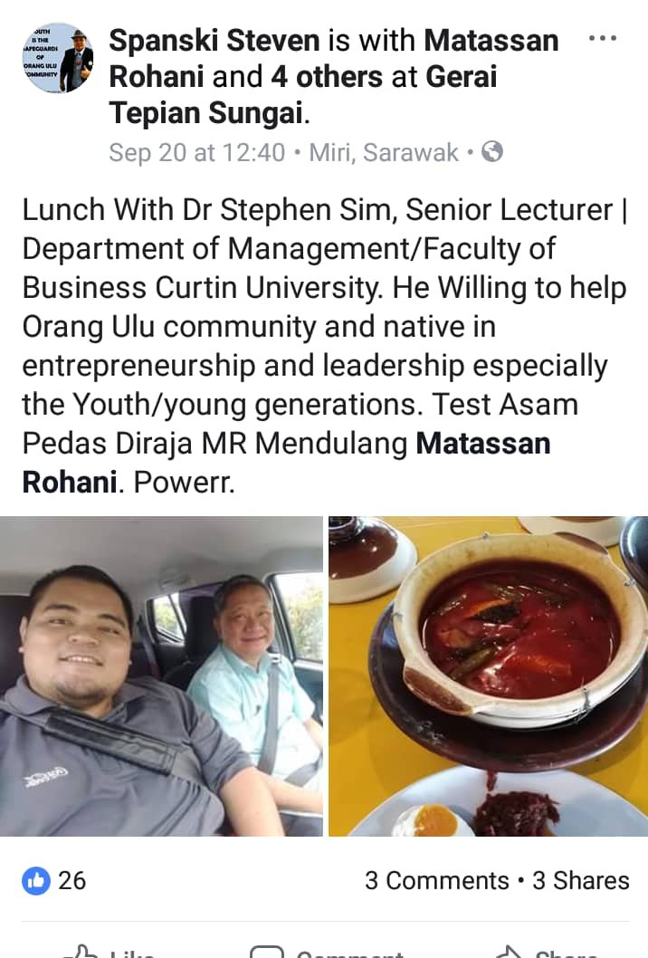 StephenSim11's tweet image. Sharing ideas with one the natives leader of #Miri #Sarawak on #Leadership #indigenous #Entrepreneurship 
with @Spanskisteven96