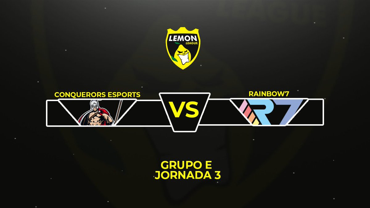 ¡Stream on!

⚔️ <a href="/Conquerors_ESp/">Conquerors eSports</a> VS @Rainbow7CR 
🏆 <a href="/Lemon_League/">The Lemon League</a> 
📺 gaming.youtube.com/c/PapáRoyku/li…