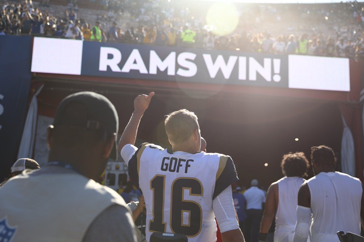 JaredGoff16's tweet image. See you all Thursday night! Let’s do it again! #GoRams