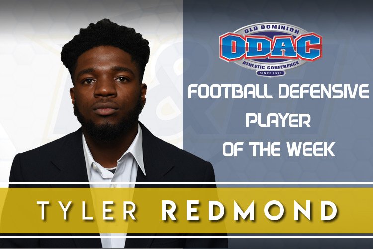 .@EHCFootball Tyler Redmond Named <a href="/odacathletics/">ODAC</a> Defensive Player Of The Week gowasps.com/x/bsjxs #GoWasps #StingersUp #BlueCollarGoldStandard