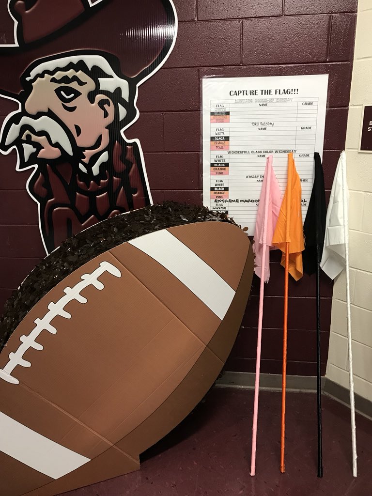 HCHSColonels's tweet photo. Tomorrow is the day! Mustang Round-Up Monday kicks off Spirit Week! Flags are hidden and ready to be found! Don’t forget, tomorrow’s donation item is snacks! Bring them to the YSC and drop them in your grade’s bucket!! #GoColonels #makeAwave #1DayAway https://t.co/oh6Rr8pybD