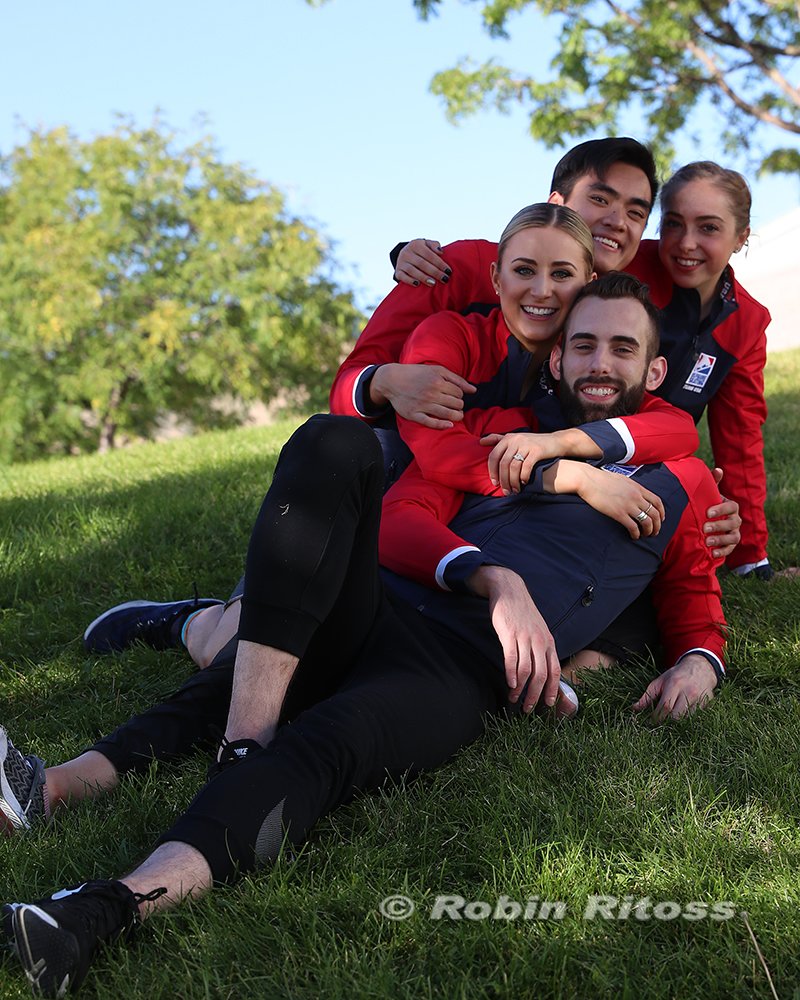 fsonline's tweet photo. .@RobinRitoss took some fun off-ice photos with @icegirlash, Timothy LeDuc, @WinterDeardorff and @Max_Settlage at #usintlclassic18. Check out more photos of them on Ashley and Timothy's official website: https://t.co/wrzjPaACg1 https://t.co/RO6cq6lpcB