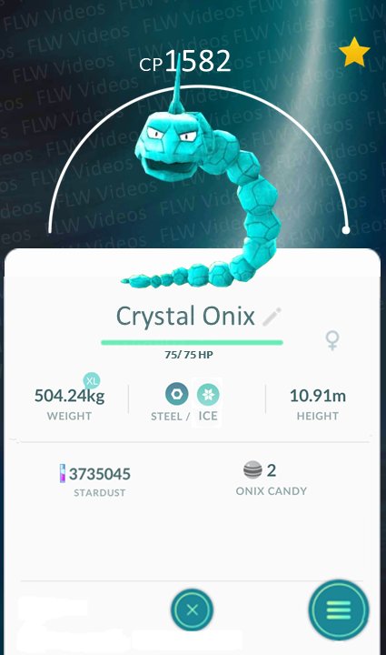 Onix de Cristal no Pokémon GO?