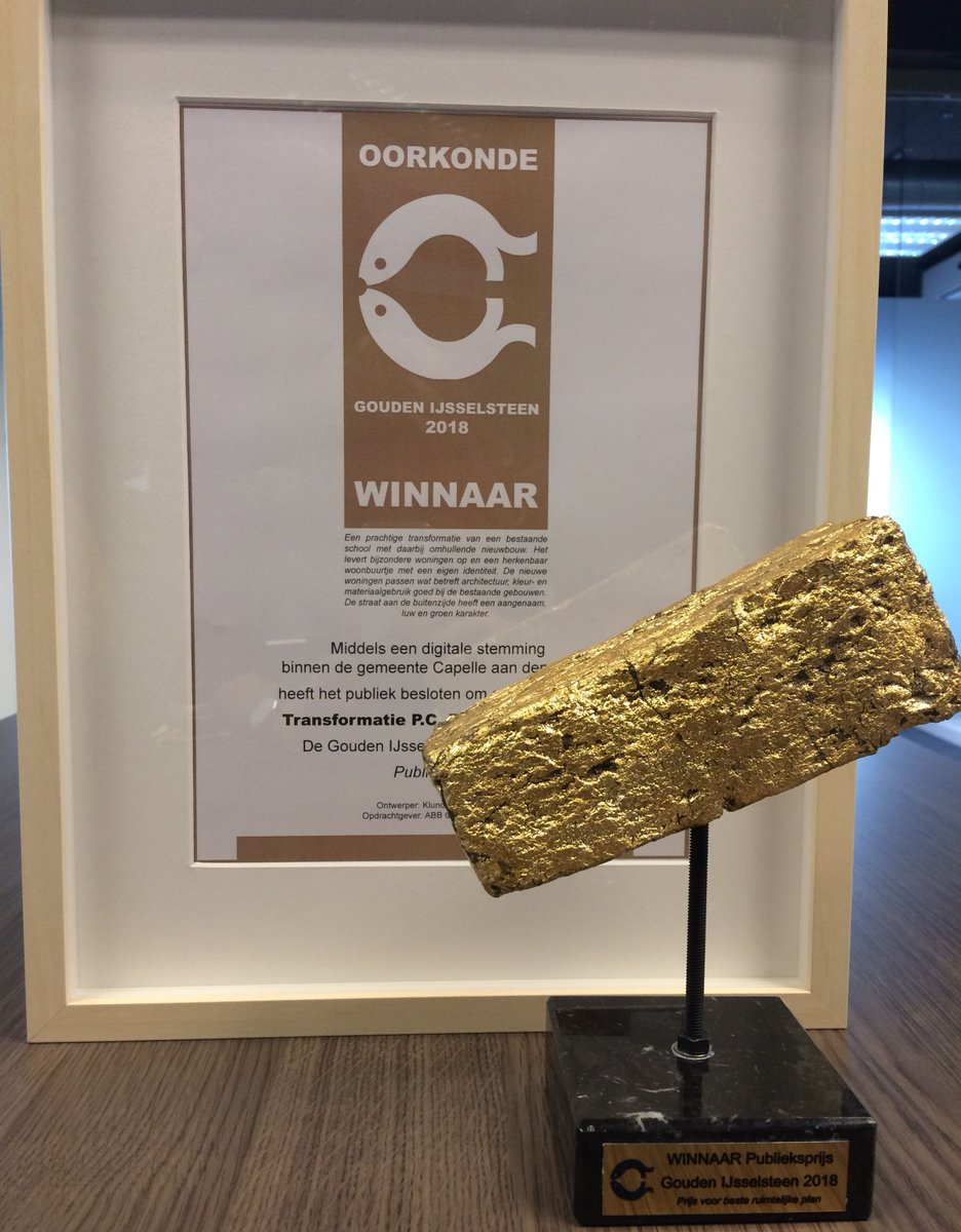 Capelse Blok wint publieksprijs "De Gouden IJsselsteen"! capellebouwtaandestad.nl/gouden-ijssels… #Gewonnen #Prijs #CapelleaandenIJssel #Trots