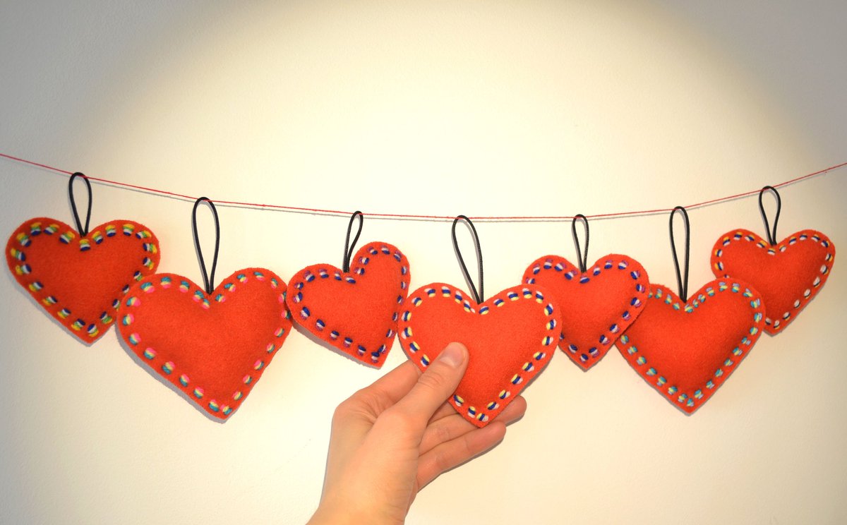 Soft hearts made from natural wool - for home, for Christmas tree, for everyone :)

#housewares #homedecor #red #entryway #unframed #blue #needlepoint #wedding #heartgarland #heartline #christmas #mouseinaction #love