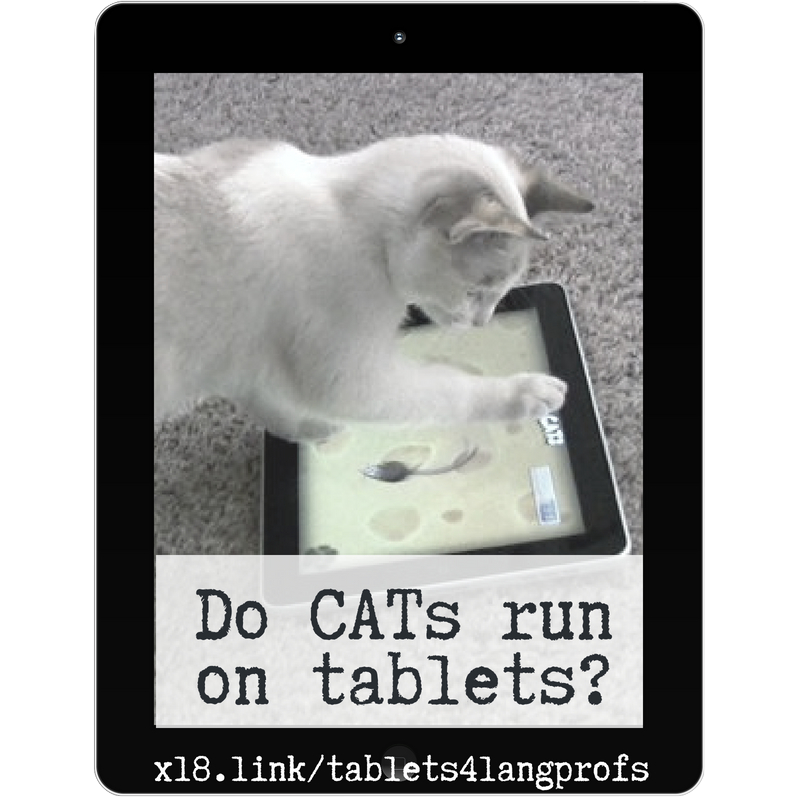 Goldsmith_Josh's tweet photo. Will my CAT tools run on my tablet?
Find out in Lesson 3 of “Tablets for Language Professionals: Language, Editing and #Translation Tools.”
This Thursday, September 27th, 6 pm BST. See you there! https://t.co/dVFFHkxV2R #tabtech #xl8 #t9n @eCPDWebinars https://t.co/OYgUzoVfgl