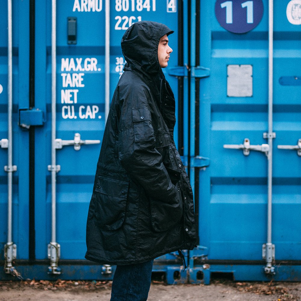 barbour zip parka