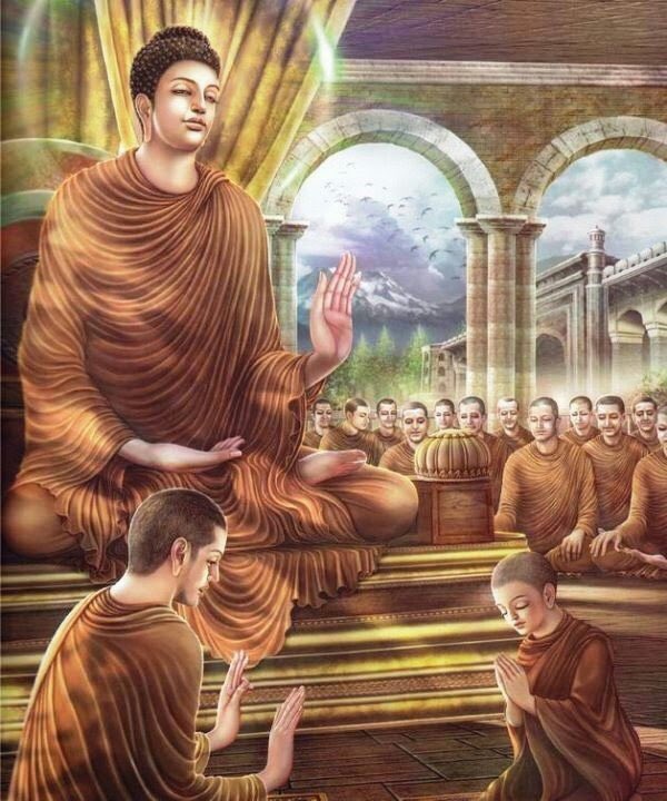 BuduMalli's tweet photo. After laying down the eight tenets of the code to be followed by the Bhikkhunis, Lord Buddha granted permission for the #women to enter the Order. #BuduBana #Binara #PoyaDay https://t.co/59ZMQKxQgX