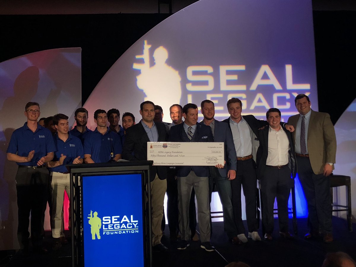 KΣ presented a $50,000 check on behalf of the #Militaryheroes campaign to <a href="/SEALLegacy/">SEAL Legacy</a> at an event in Boston over the weekend! #KappaSigmaCares #AGC #champions