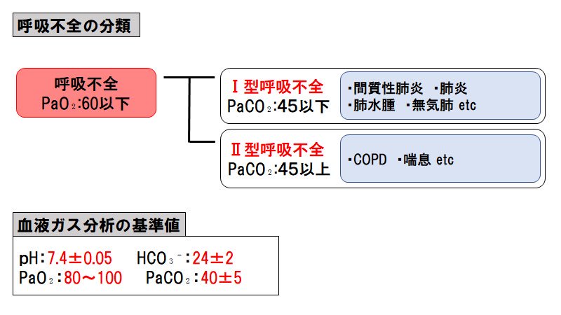 呼吸 不全 分類