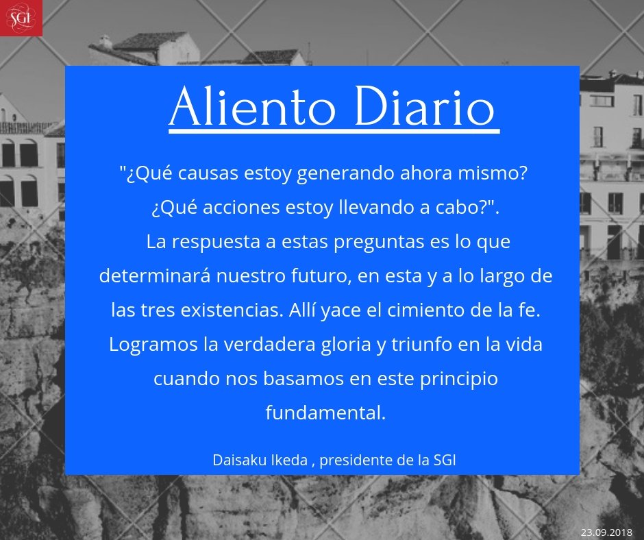 SGI_Peru's tweet photo. ¡Feliz Lunes!

#alientodiario #daisakuikeda #psgi #sgi #paz #cultura #educación https://t.co/QlcUgrqLcV