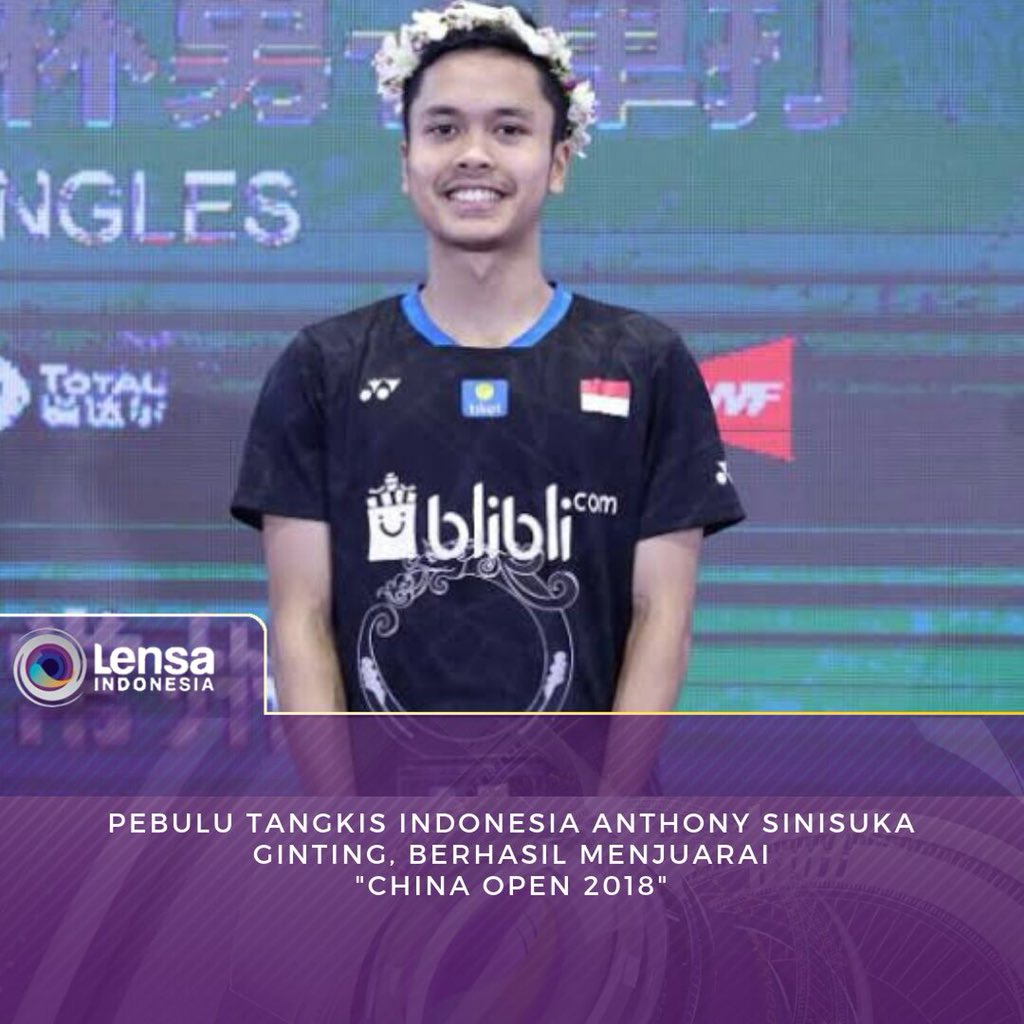 ikitika's tweet photo. Selamat Anthony Ginting, kami bangga. Airing now di @lensaRTV https://t.co/qFRnJaJ3An