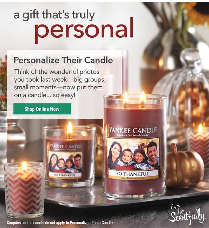 Have a favorite photo of you and your friends you would love to have on a candle to keep forever? We’re here to help! 
Personalized Candles are a great way to jazz up our candles for only $5 more! 😄 Visit your local store to find out more information

#UNOSocialMediaClass