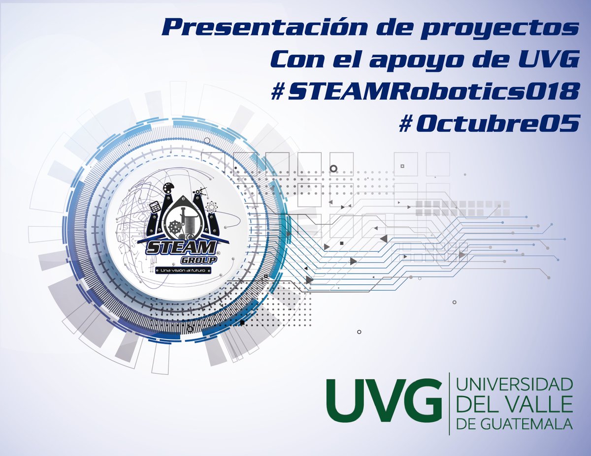 SteamGroupGT's tweet photo. #PresentaciónDeProyectos #STEAMRobotics #Octubre05 #STEAMRobotics #RoboticsLeaders #AsíSeMueveElMundo #STEAMGroup #GuatemalaRoboticsLeaders #AsíMovemosElMundo @uvggt https://t.co/HOGdl9dzXb