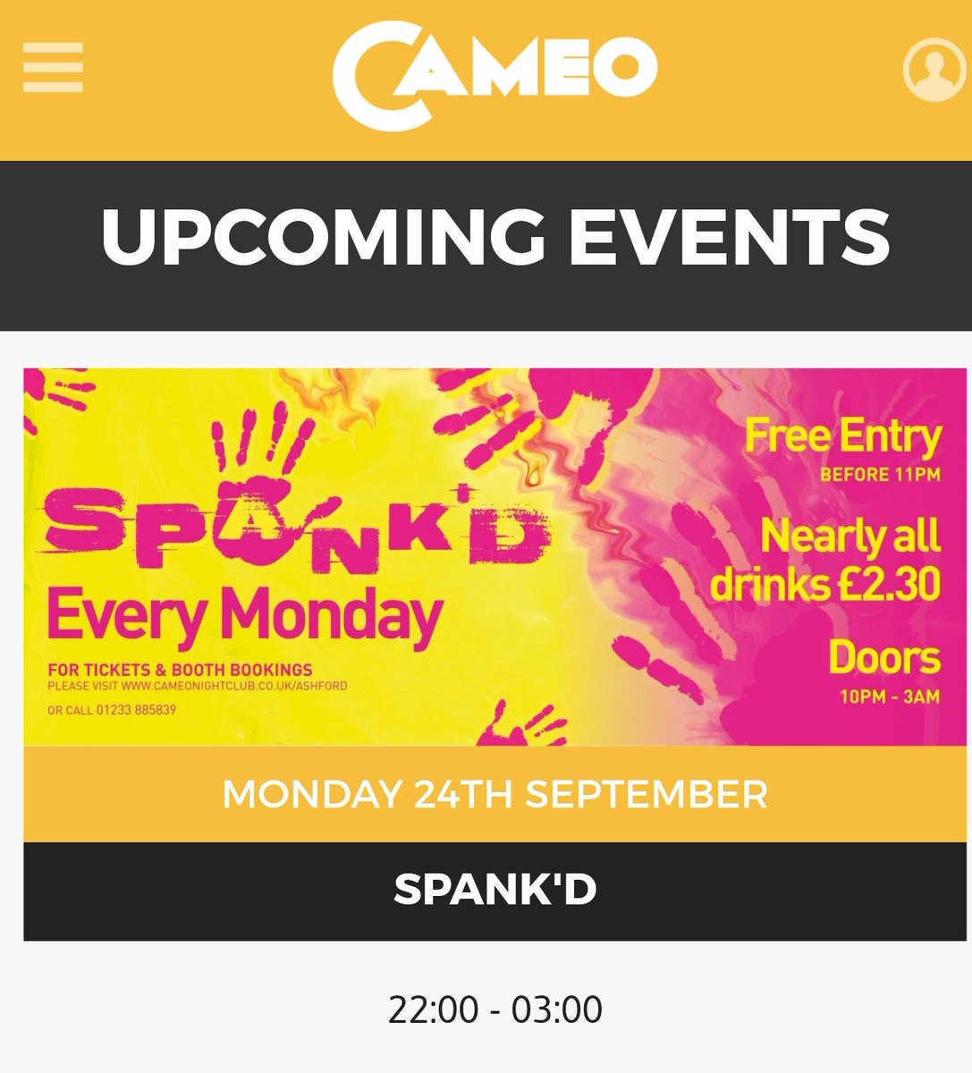 Back in Kent tonighy <a href="/CameoAshford/">Cameo Ashford</a>.