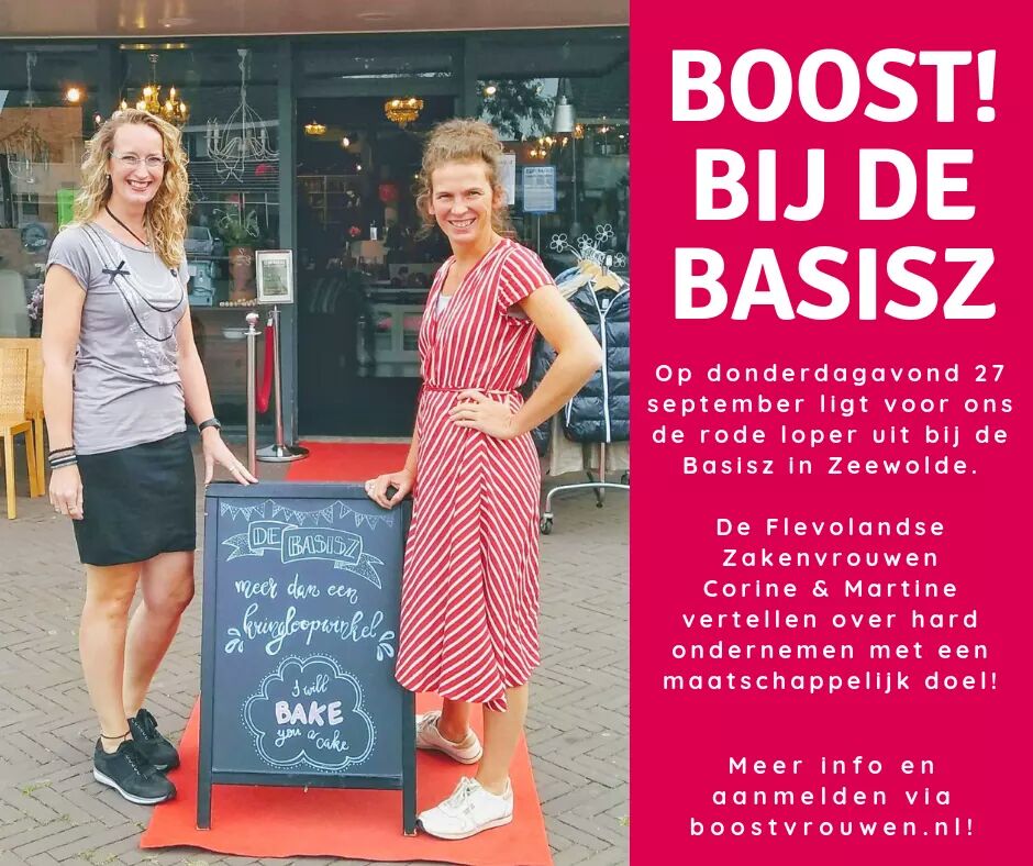Benieuwd hoe deze twee ondernemende vrouwen Flevolandse zakenvrouwen van het jaar zijn geworden?

Luister dan naar hun unieke ondernemersverhaal, komende donderdagavond bij BOOST! vanuit De Basisz in Zeewolde.

Kom jij ook?! Aanmelden en info via: Boostvrouwen.nl