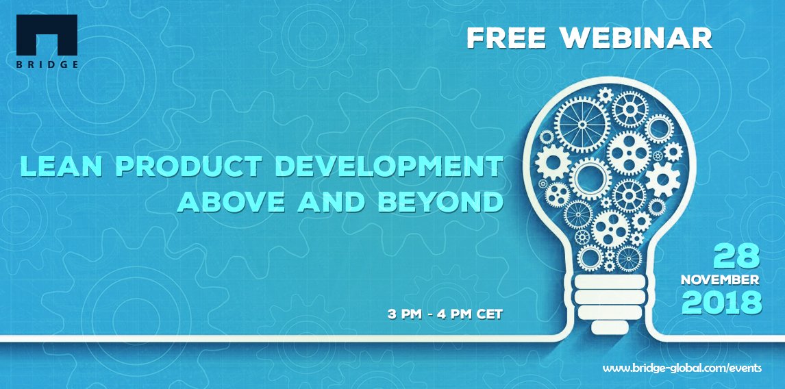 Bridge_Tweed's tweet image. Register for our #FreeWebinar on #LeanProductDevelopment to get practical insights to embark on your Lean Journey. bridge-global.com/events 
#productdevelopment #productidea #leanproductmodel #BridgeLabs #BridgeGlobal