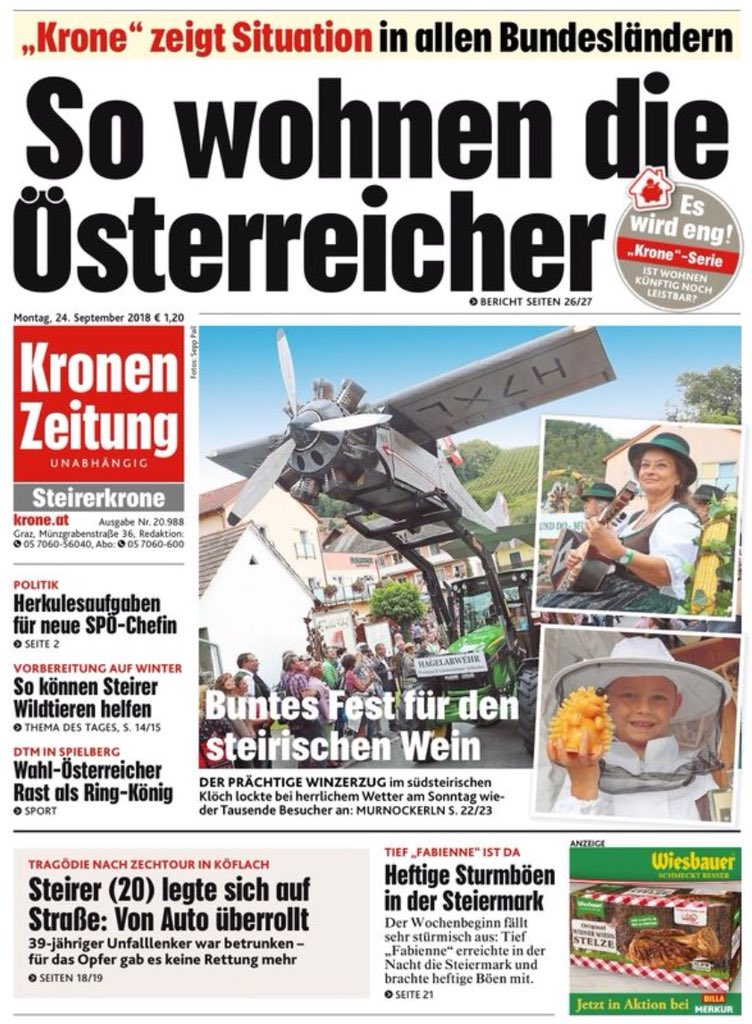 Titelblatt Bild Zeitung Heute Test 3