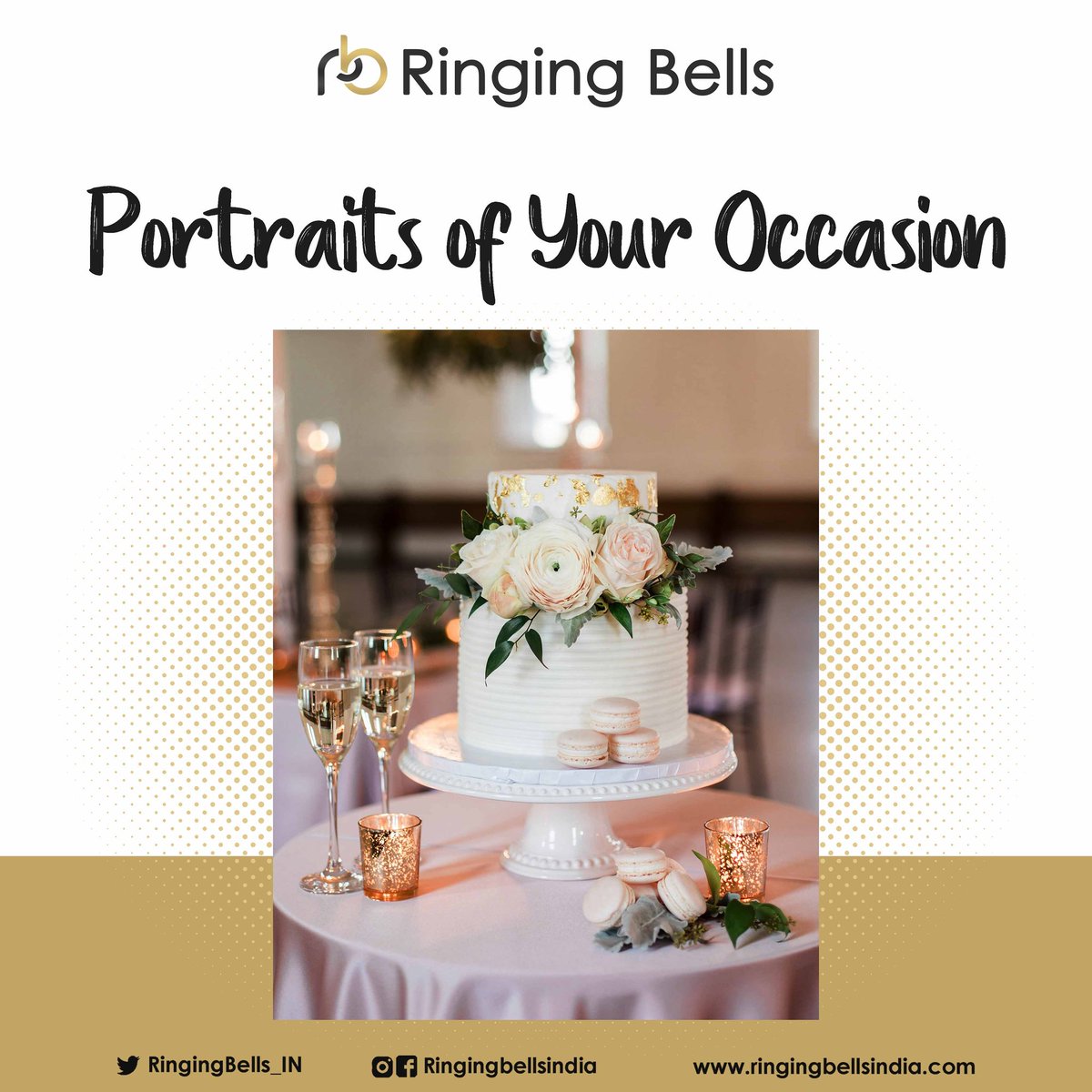 Looking for wedding bakers?
Get the best wedding cake of your choice for your big day. For bookings, visit ringingbellsindia.com today.
#ringingbellsindia #weddingcakes #weddingdeals #weddingservice #weddingvendors #indianwedding #assamesewedding #Guwahati #Assam