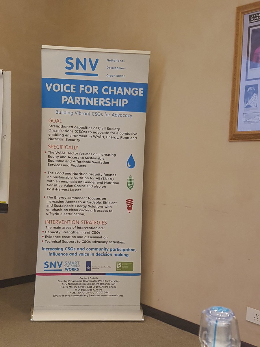 akuecklu's tweet photo. @NLinGhana At Learning Event organised by SNV where CSOs in FNS, Water &amp; Renewable energy in the Voice for Change partnership programme under the Strategic Partnership Programme advocate for evidence based policy at their local districts. https://t.co/dDbAfmFJR9