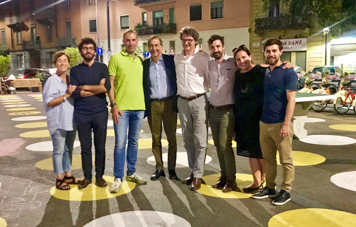 GlobalStreets's tweet photo. Honored to work with #BloombergAssociates & the city of #Milan to transform this space in #Dergano from storage of #metalboxes to a bustling #piazza filled with life! Prioritizing #people over #parking! #worldcarfreeday #globalstreets #streetsforkids @JSadikKhan @PierMaran https://t.co/cLacfWxU5d