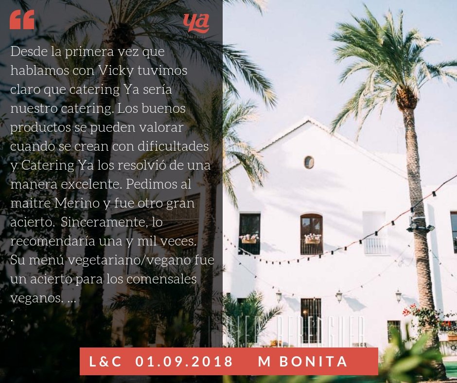 cateringya's tweet photo. Parejas especiales que no olvidaremos nunca! 
Enhorabuena L&amp;C ;-)
#BodasConEncanto #WeddingDay #Wedding #BodasCrevillente #TuBodaEnMariaBonita #BodasConLove https://t.co/0TfijIfyko