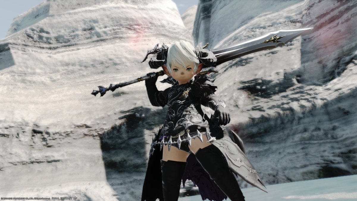 Taku Kohaku On Twitter Black White Knight Ffxiv Lalafell Darkknight