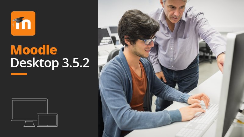 moodleapps's tweet image. Moodle Desktop 3.5.2 is now available for Windows, Mac OS and Linux! The update comes with support for RTL languages, improved navigation between course sections and more. Try it now! ow.ly/kBWC30lVVKw