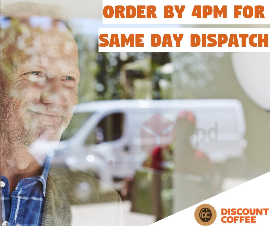 discount_coffee's tweet photo. Remember order by 4pm for dispatch today! 🚚😝
#coffee #discount #delivery #dpd #today https://t.co/622lpKlbn5