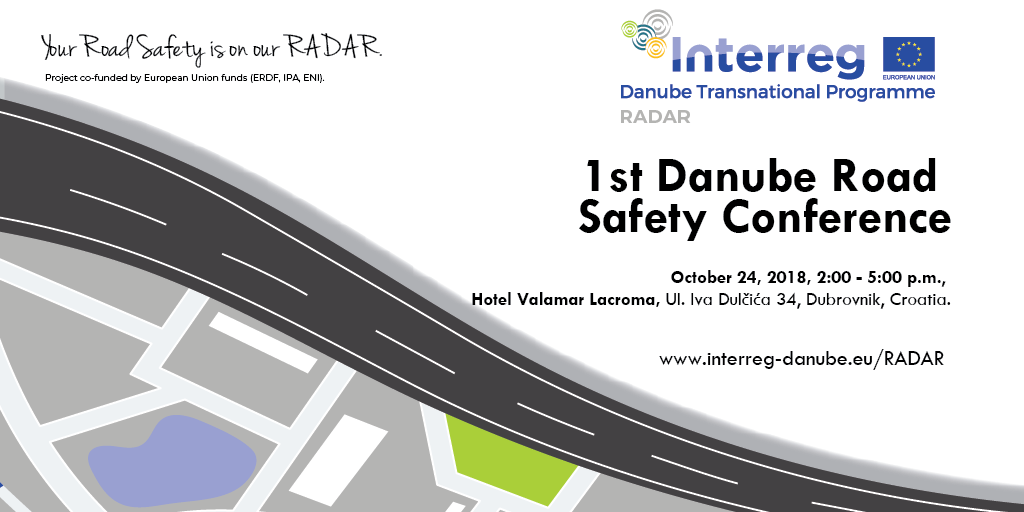 RADARprojectEU's tweet photo. Join us on RADAR's 1st Danube Road Safety Conference with distinguished guests, inspiring content and a special surprise! Find out more 👉 https://t.co/Y65K8zC8m4 #RADARproject #RoadInfrastructureSafety #RoadSafety #ERC2018 https://t.co/DdQXjtNwKO