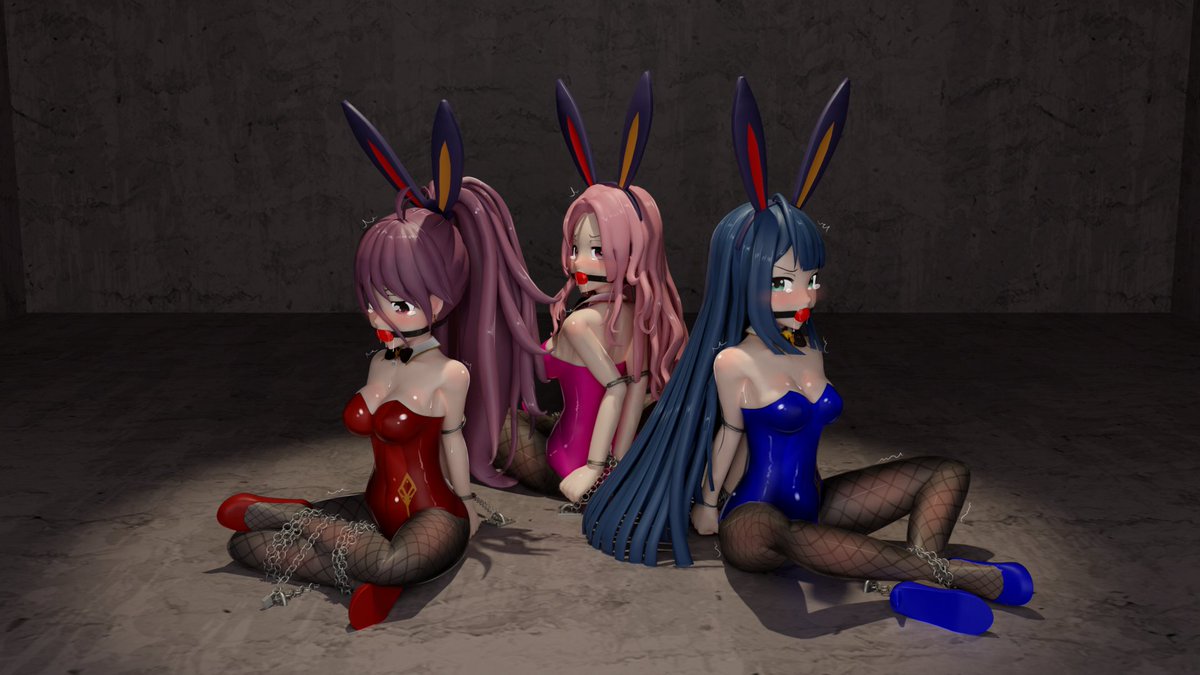 domocgo's tweet photo. Asuha, Anko and Renge, cuffed actual version.

Collab with @Honky_Rider https://t.co/wCuuy40Cv3