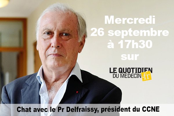 leQdM's tweet photo. Lois #bioéthique #AMP #Findevie #génétique Live Chat avec Pr Jean-François Delfraissy, président du CCNE, mercredi 26 septembre à 17h30, sur leQDM. Posez-lui vos questions dès maintenant  https://t.co/bHX0Dnos6j https://t.co/8DeK7abmbp