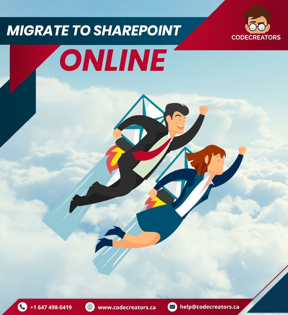 CodeCreators_'s tweet image. Looking to migrate to SharePoint Online? Our experts help you leverage the maximum potential of SharePoint by letting you migrate successfully.
#SharePointOnline #SharePointMigration #SharePointSolutions #SharePointDevelopmentCompany #CodeCreators
