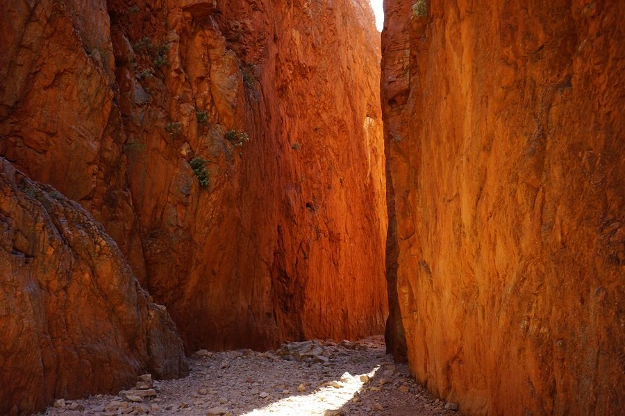 Get up close and personal with Standley Chasm 🍂 Visit on a sunny day to take in the remarkable workings of mother nature! 
#standleychasm #aatkings #smilekings

.