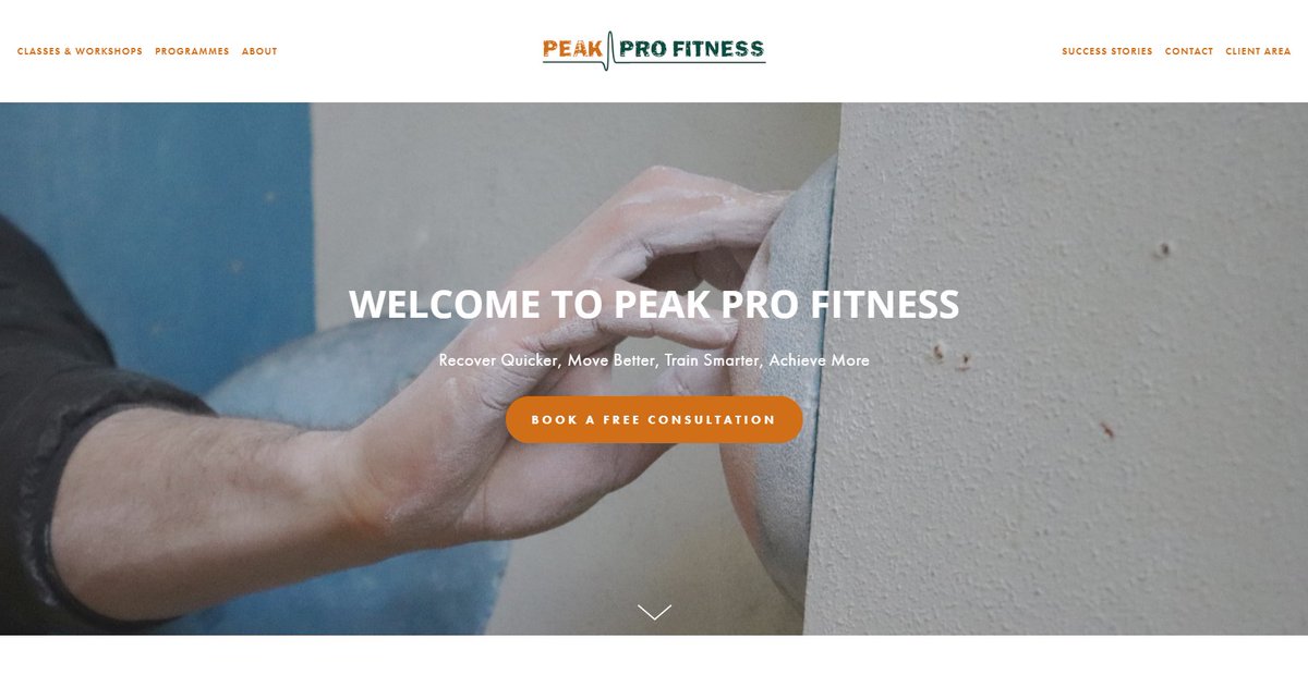 And the new website is LIVE! You'll notice there's a new client area login, and a link to workshops and classes coming soon! peakprofitness.com