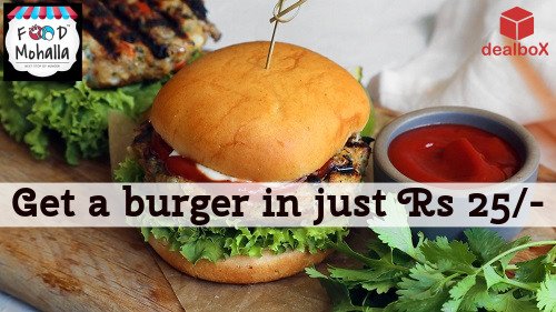 dealboxapp's tweet photo. Love is temporary but cravings for burger is permanent. Download dealbox app and fulfill your burger craving in just Rs 25 at Food Mohalla (Pal &amp; Vesu).

App Link : https://t.co/sDXTYAndIw

#dealboX #foodMohalla #food #burger #deals #cravings #surat https://t.co/m9t0bcvupt