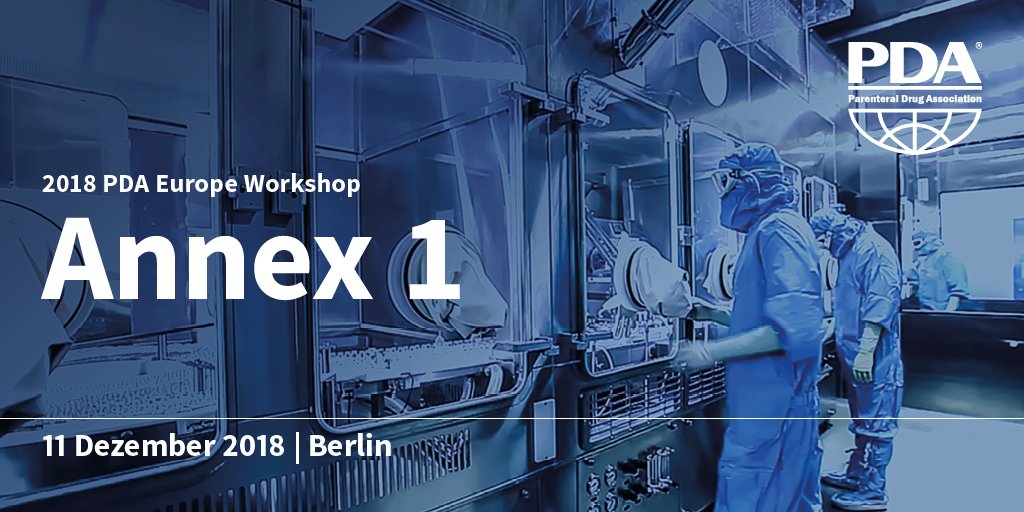 PDA_Europe's tweet photo. #annex1 in December in #Berlin, workshop in #German with regulators – limited seating capacity https://t.co/s11jGV9mSn https://t.co/wrrYOeyWCh