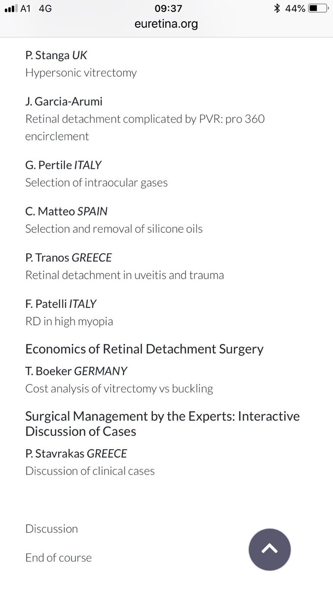 ProfStanga's tweet photo. Many thanks again to our Speakers, Attendees and @EURETINA  for a successful 3rd  Surgical Controversies in Vitrectomy for Retinal Detachement Course &amp; excellent presentations. Full-house with people standing at the back. Many thanks to all our friends. #ophthalmology #retina https://t.co/mrNsr2qNDX