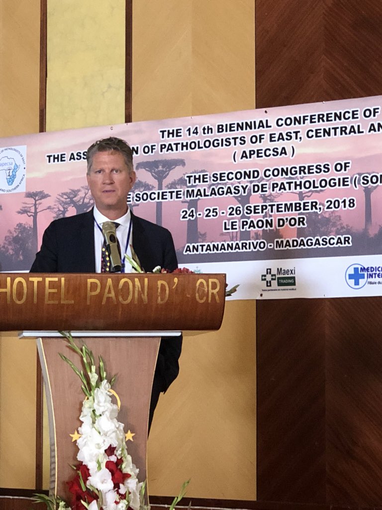 Blair_Holladay's tweet photo. “The key message today is consultation - Pathologists must engage with clinicians in choosing the right test for the right patient” #apecsa2018 #pathology #laboratory #testutilization https://t.co/QmzOHblOI0