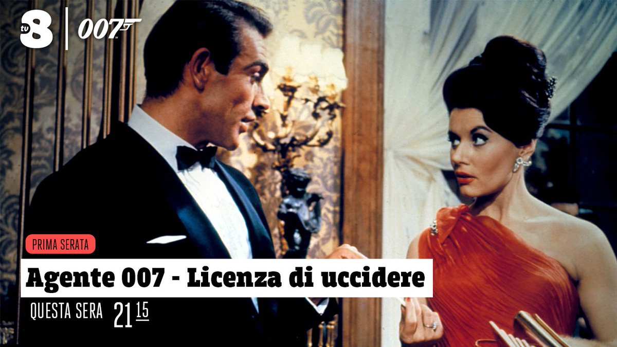TV8it's tweet photo. 2 misteriosi omicidi spingono l’agente Bond in Giamaica 🤵 🇯🇲
C’è il Dr. No che lo aspetta... 😱 
007 – Licenza di uccidere questa sera alle 21:15 su TV8 📺 https://t.co/vIMO1pUvjk
